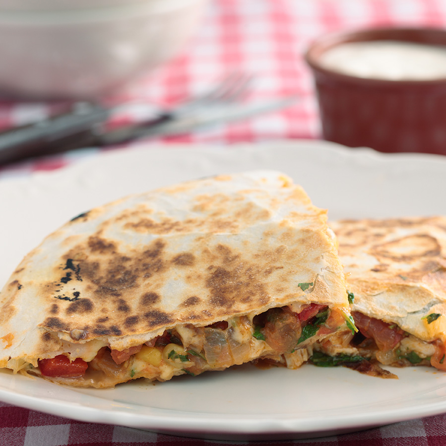 Empty the fridge - Quesadillas met kip