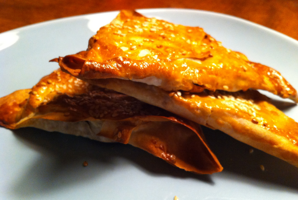 Empty the fridge - Bourekitas met aubergine en feta