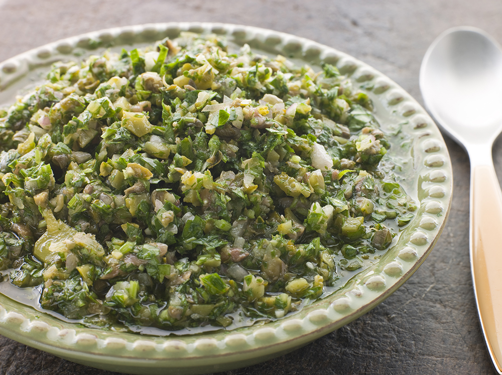 Empty the fridge - Salsa verde