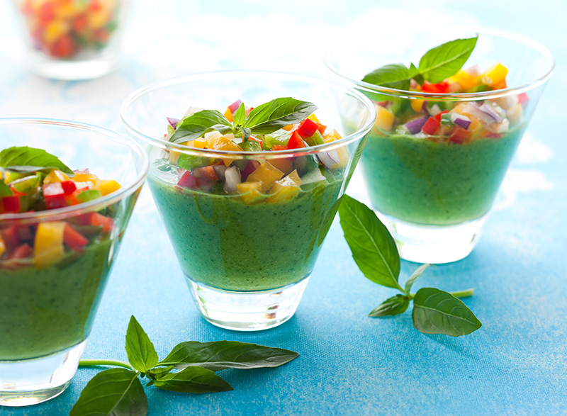 Empty the fridge - Groene gazpacho van meloen
