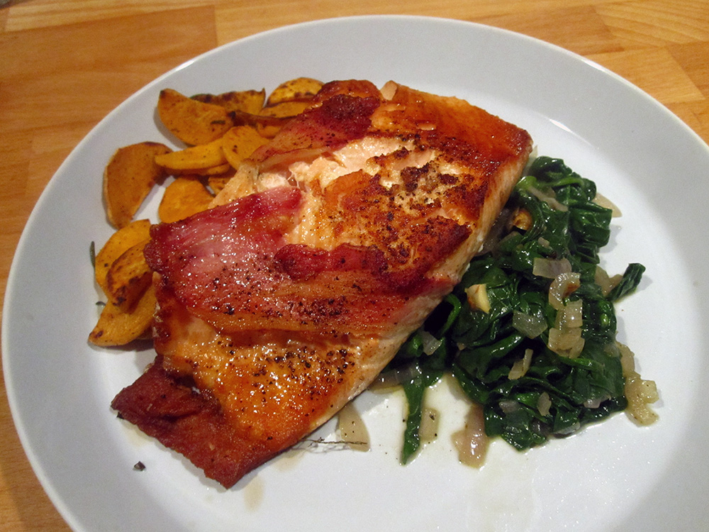 Empty the fridge - Zalm et spek