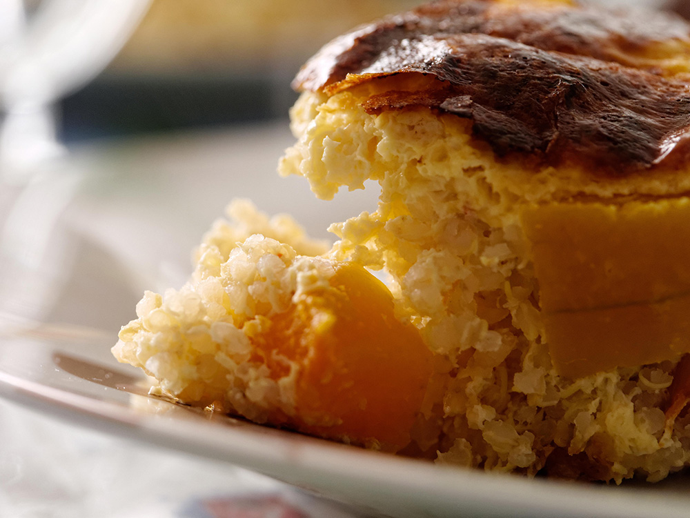 Empty the Fridge - Gratin met quinoa en pompoen
