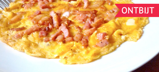 Empty the fridge - Berlin Challenge - Omelet met spekjes
