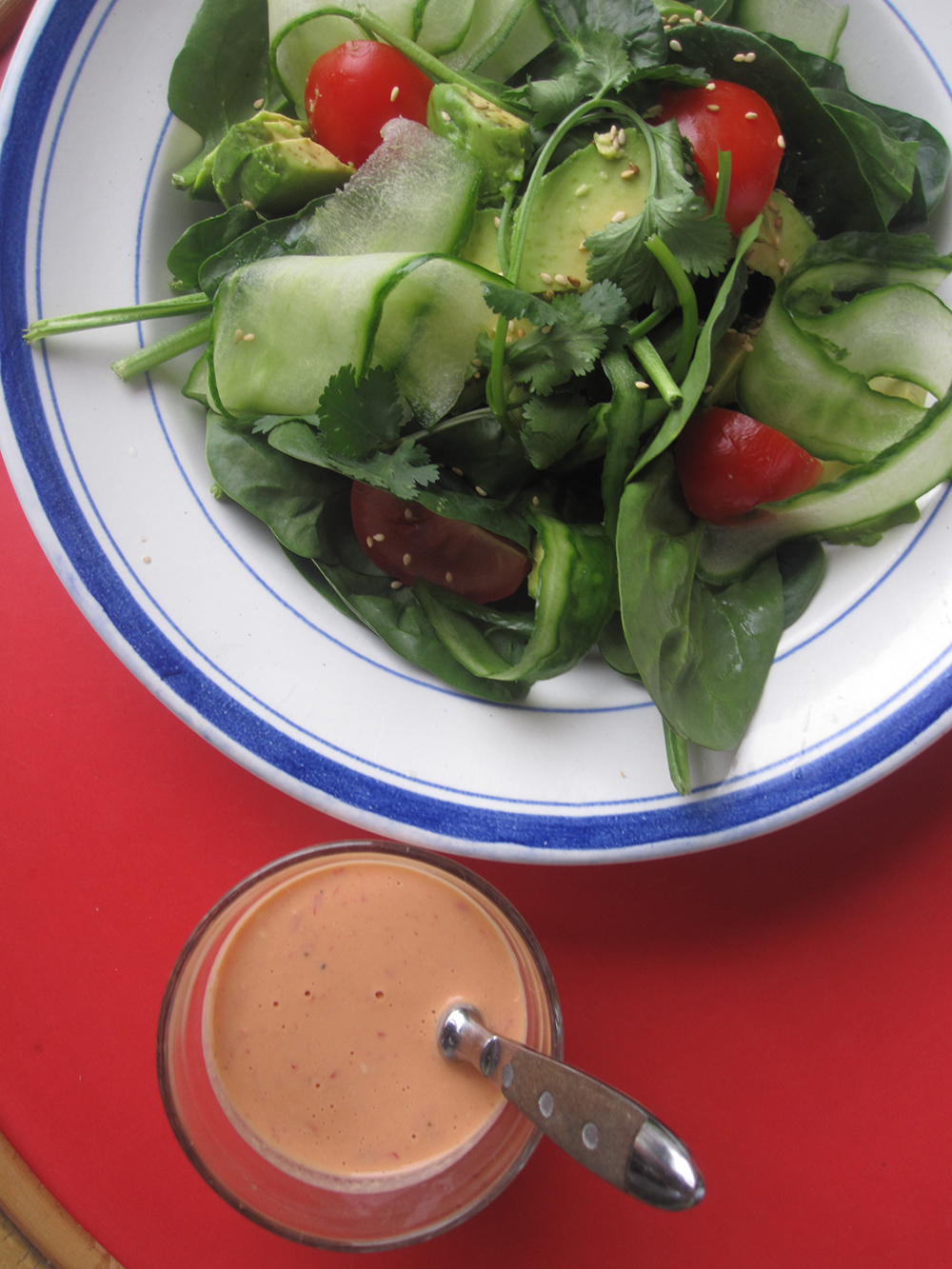 Empty the Fridge - Hummus paprika dressing