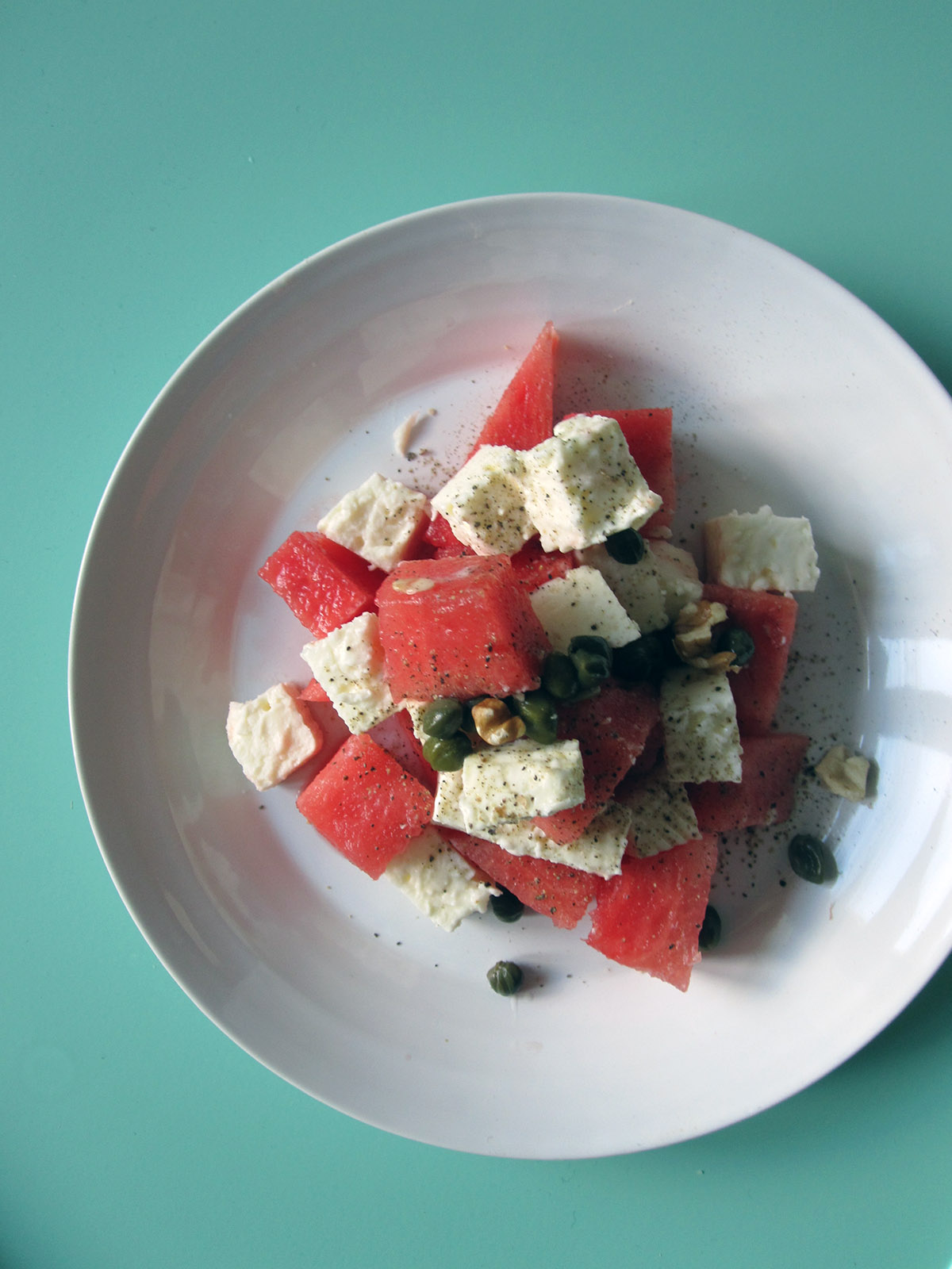 Empty the fridge - Watermeloen met feta