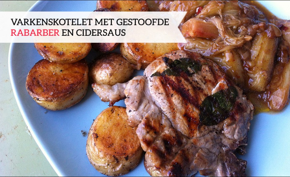 bak hierin de varkenskotelet aan