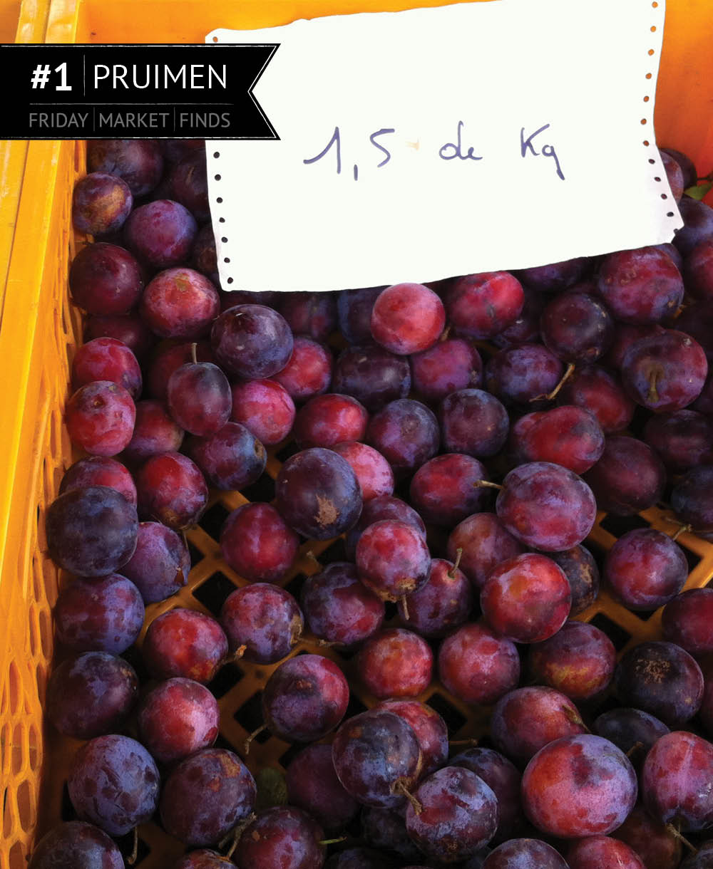 Empty the Fridge - Friday market find 1 - pruimen