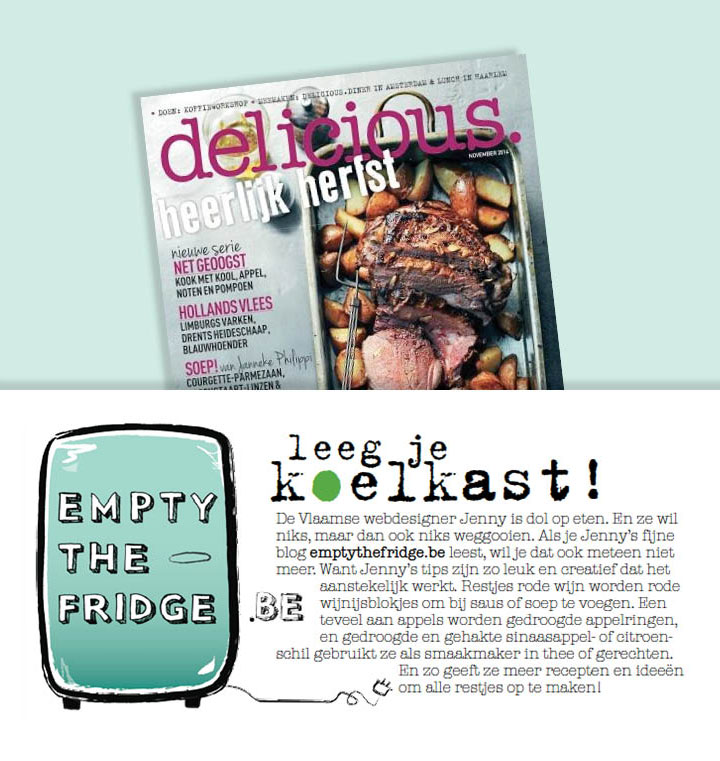 Empty the Fridge - Delicious magazine - november 2014