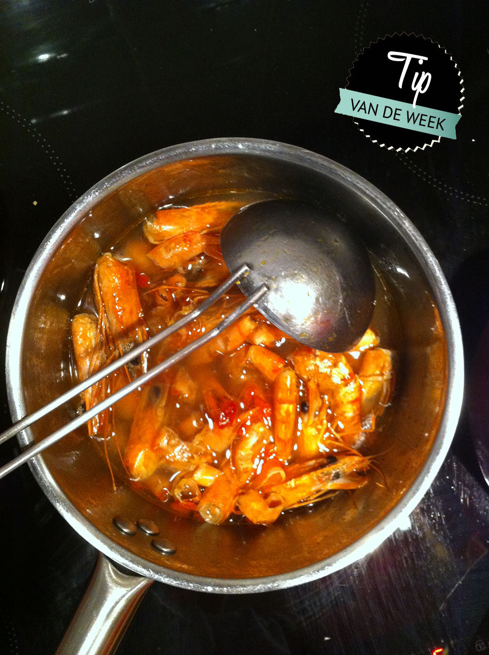Empty the Fridge - Bouillon van garnalen