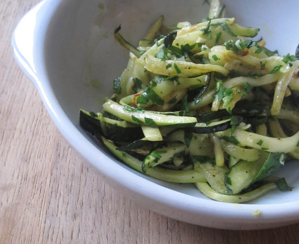 Empty the Fridge - Courgettes met gremolata