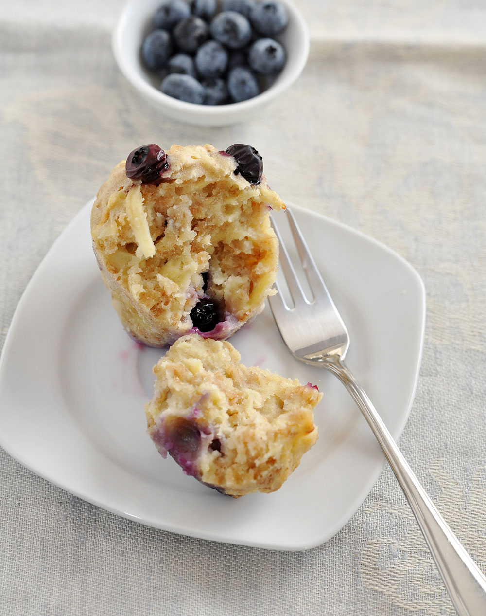 Empty the Fridge - Havermout muffins met kokos en bosbessen