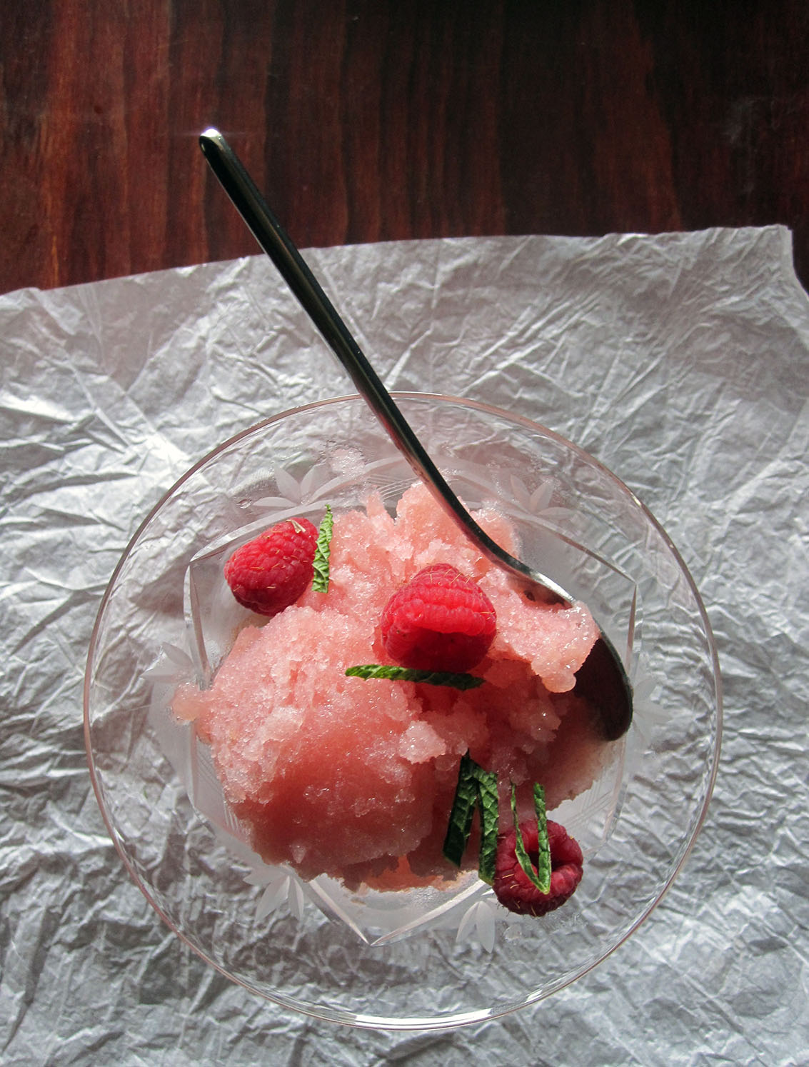 Empty the Fridge - Sorbet van rose en perziken