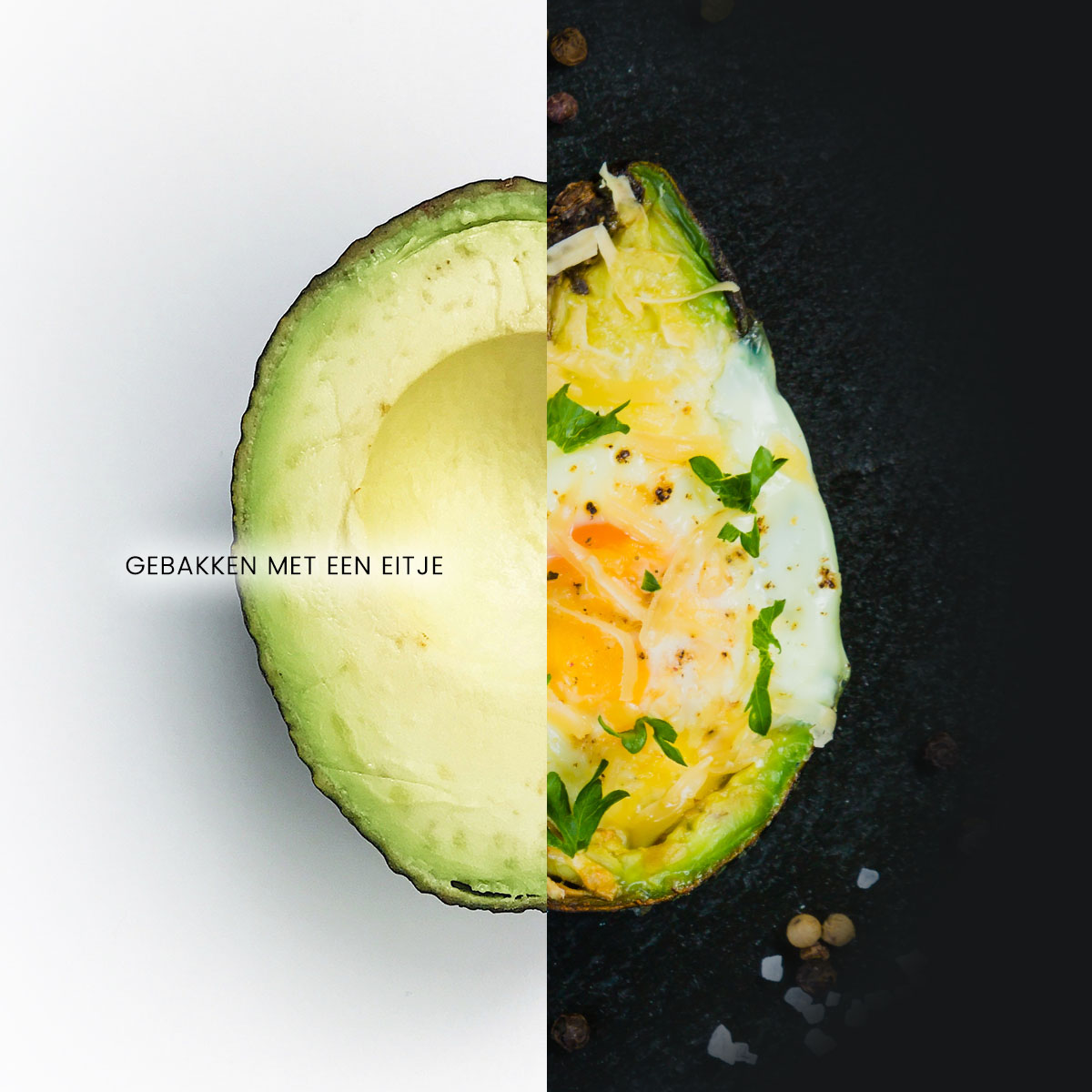 Empty the Fridge - Avocado gebakken met een eitje